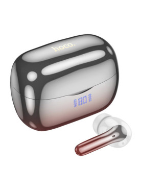 Hoco EQ16 Shine In-ear Bluetooth Handsfree Ακουστικά με Θήκη Φόρτισης Red Glaze