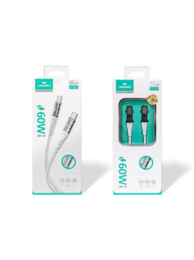 Leewello USB 2.0 Cable USB-C male - USB-C 60W Λευκό 1m (783214-ΛΕΥΚΟ)
