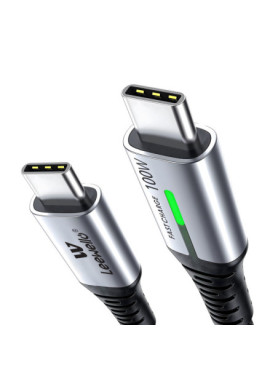 Leewello Lw-205 USB 2.0 Cable USB-C male - USB-C 100W Μαύρο 2m