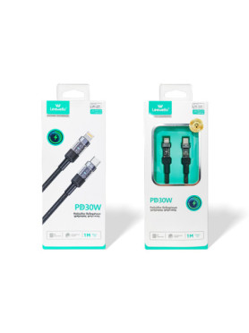 Leewello Lw-231 USB-C to Lightning Cable 30W Μαύρο 1m (783221-ΜΑΥΡΟ)