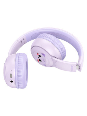 Hoco W60 Rhyme Ασύρματα / Ενσύρματα Παιδικά On Ear Ακουστικά με 28 ώρες Λειτουργίας Μπλε/Ροζ