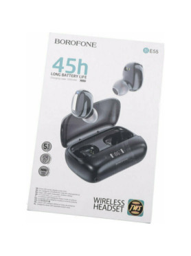 Borofone BE55 In-ear Bluetooth Handsfree Ακουστικά Μαύρα