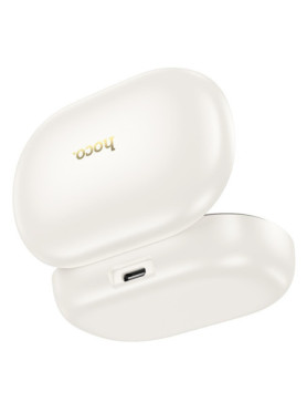 Hoco EA7 Suerte Open Ear Bluetooth Handsfree Ακουστικά με Θήκη Φόρτισης Λευκά