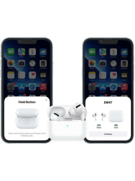 Hoco EW47 Earbud Bluetooth Handsfree Ακουστικά με Θήκη Φόρτισης Λευκά