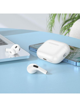 Hoco EW47 Earbud Bluetooth Handsfree Ακουστικά με Θήκη Φόρτισης Λευκά