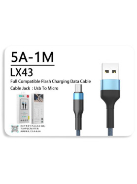 Xipin Braided USB 2.0 to micro USB Cable Μαύρο 1m 1τμχ
