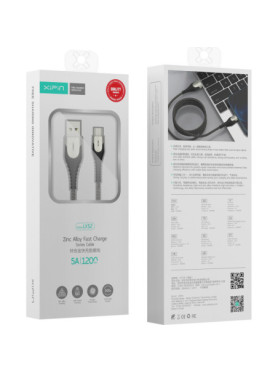Xipin XIPIN LX52 Braided USB 2.0 to micro USB Cable Ασημί 1.2m (DRI0250LX52)