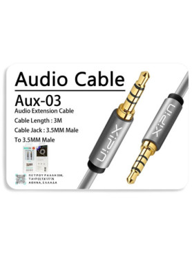 Xipin Καλώδιο 3.5mm male - 3.5mm male Μαύρο 3m