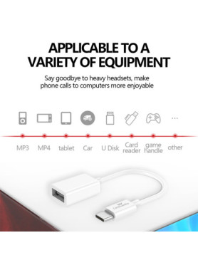 Leewello Μετατροπέας micro USB male σε micro USB female Λευκό