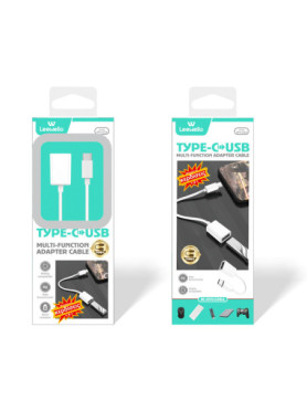 Leewello Μετατροπέας micro USB male σε micro USB female Λευκό