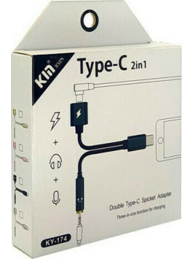 Factory Μετατροπέας USB-C male σε 3.5mm female (KY-174)