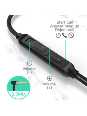 Leewello Ej-042 In-ear Handsfree Ακουστικά με Βύσμα 3.5mm Γκρι