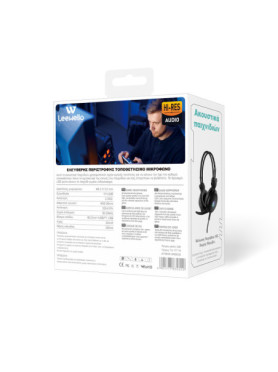 Leewello LW-60S Over Ear Gaming Headset με σύνδεση 2x3.5mm / USB