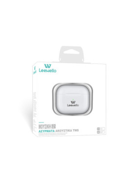 Leewello WP-423 In-ear Bluetooth Handsfree Ακουστικά με Θήκη Φόρτισης Λευκά