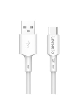 Leewello Φορτιστής με Θύρα USB-A και Καλώδιο USB-C 20W Λευκός (CDQ22)