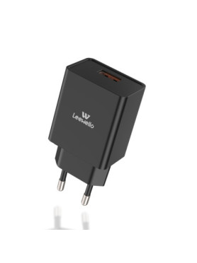Leewello Φορτιστής με Θύρα USB-A και Καλώδιο USB-C 20W Μαύρος (Lw-152)