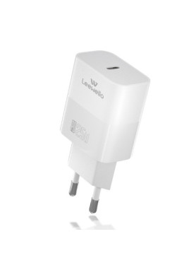 Leewello Φορτιστής με Θύρα USB-C και Καλώδιο Lightning 20W Λευκός (CDQ19)