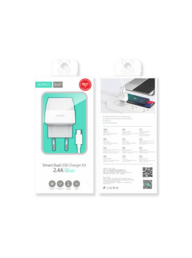 Xipin Xipin micro USB Cable &amp; 2x USB-A Wall Adapter Λευκό (EU-11T)