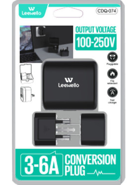 Leewello Αντάπτορας Πρίζας από Universal σε Universal