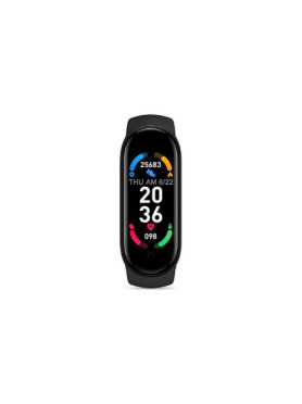 Leewello M6 Smart Band με Παλμογράφο Μαύρο