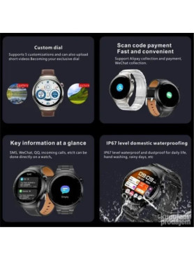 S20 MAX 46mm Smartwatch (Καφέ)