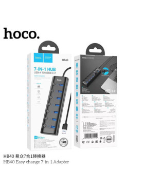 Hoco HB40 USB 3.0 Hub 7 Θυρών με σύνδεση USB-A