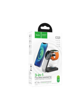 Hoco Ασύρματος Φορτιστής (Qi Pad) 15W Μαύρος (CQ3)