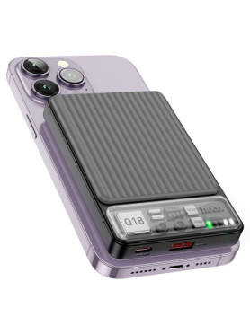 Hoco MagSafe Power Bank 10000mAh 22.5W με Θύρα USB-A και Θύρα USB-C Power Delivery Μαύρο