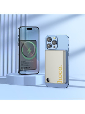 Hoco Q34 MagSafe Power Bank 10000mAh 20W με Θύρα USB-C Power Delivery Titanium