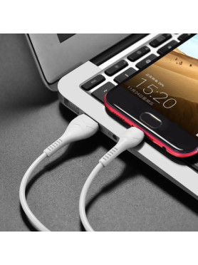 Hoco X37 Cool Power Regular USB 2.0 to micro USB Cable Λευκό 1m