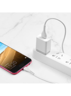 Hoco X37 Cool Power Regular USB 2.0 to micro USB Cable Λευκό 1m