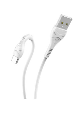 Hoco X37 Cool Power USB 2.0 Cable USB-C male - USB-A Λευκό 1m (HOC-X37c-W)