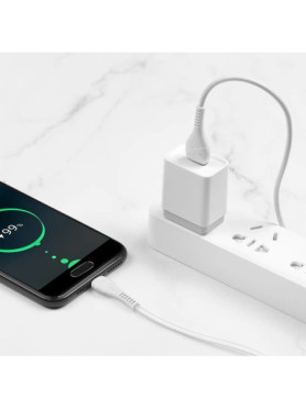 Hoco X37 Cool Power USB 2.0 Cable USB-C male - USB-A Λευκό 1m (HOC-X37c-W)