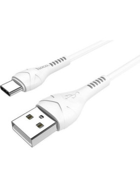 Hoco X37 Cool Power USB 2.0 Cable USB-C male - USB-A Λευκό 1m (HOC-X37c-W)