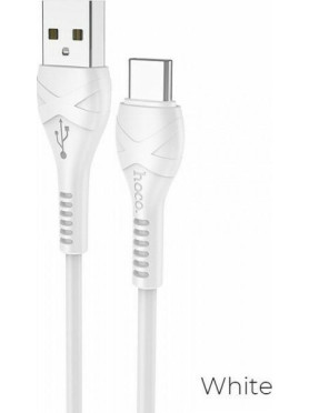 Hoco X37 Cool Power USB 2.0 Cable USB-C male - USB-A Λευκό 1m (HOC-X37c-W)