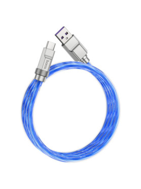 Hoco U113 Braided USB 2.0 Cable USB-C male - USB-A 100W Μπλε 1m