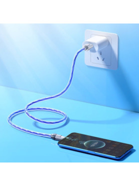 Hoco U113 Braided USB 2.0 Cable USB-C male - USB-A 100W Μπλε 1m