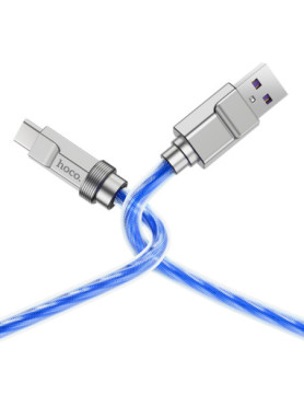 Hoco U113 Braided USB 2.0 Cable USB-C male - USB-A 100W Μπλε 1m