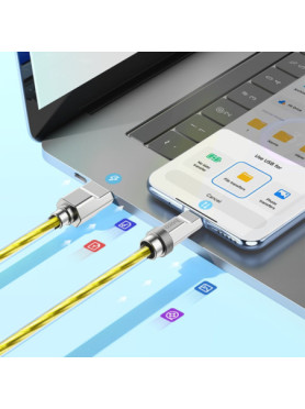Hoco U113 Braided USB 2.0 Cable USB-C male - USB-A 100W Μπλε 1m