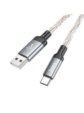 Hoco U112 Shine LED USB 2.0 Cable USB-C male - USB-A 60W Χρυσό 1m