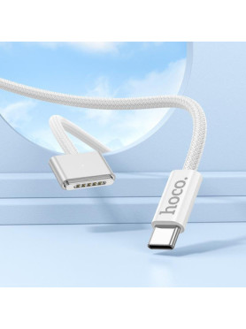 Hoco X103 Magnetic / LED USB 2.0 Cable USB-C male - Magsafe 3 140W Λευκό 2m (33987)