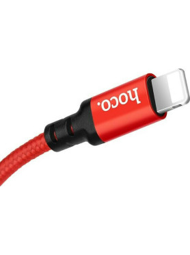Hoco Regular USB to Lightning Cable Red &amp; Black 2m (X14 Times)