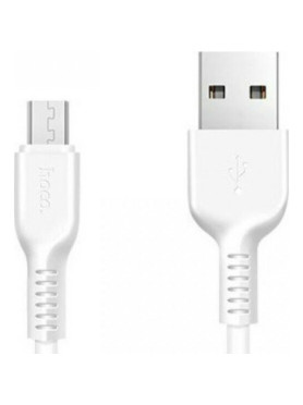 Hoco Regular USB 2.0 to micro USB Cable Λευκό 2m (X20 Flash)