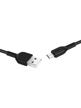 Hoco Regular USB 2.0 to micro USB Cable Μαύρο 2m (X20 Flash)