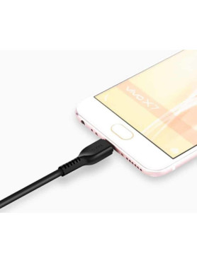 Hoco Regular USB 2.0 to micro USB Cable Μαύρο 2m (X20 Flash)