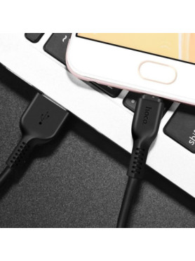Hoco Regular USB 2.0 to micro USB Cable Μαύρο 2m (X20 Flash)