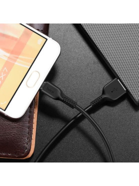 Hoco Regular USB 2.0 to micro USB Cable Μαύρο 2m (X20 Flash)