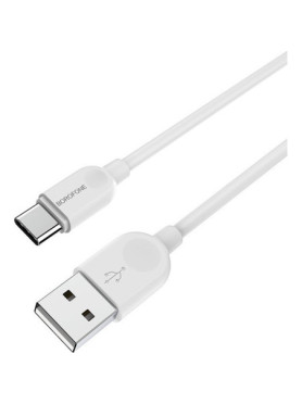 Borofone BX14 USB 2.0 Cable USB-C male - USB-A Λευκό 2m