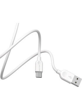 Borofone BX14 USB 2.0 Cable USB-C male - USB-A Λευκό 2m