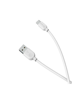 Borofone BX14 USB 2.0 Cable USB-C male - USB-A Λευκό 2m